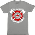 thumbnail image 1 of Firefighter Volunr Fire Rescue Thin Red Line Department Mens Tee, 1 of 4
