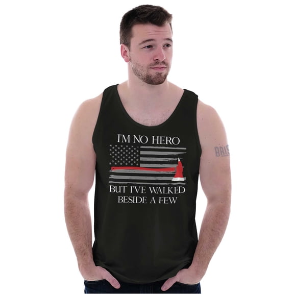 Firefighter Walked Beside Heroes Tank Top T Shirts Men Women Brisco Brands S