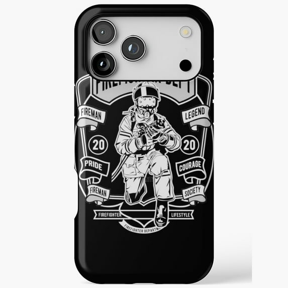 Firefighter Wall Art Style Design iPhone Case 17 through 11 Pro Max