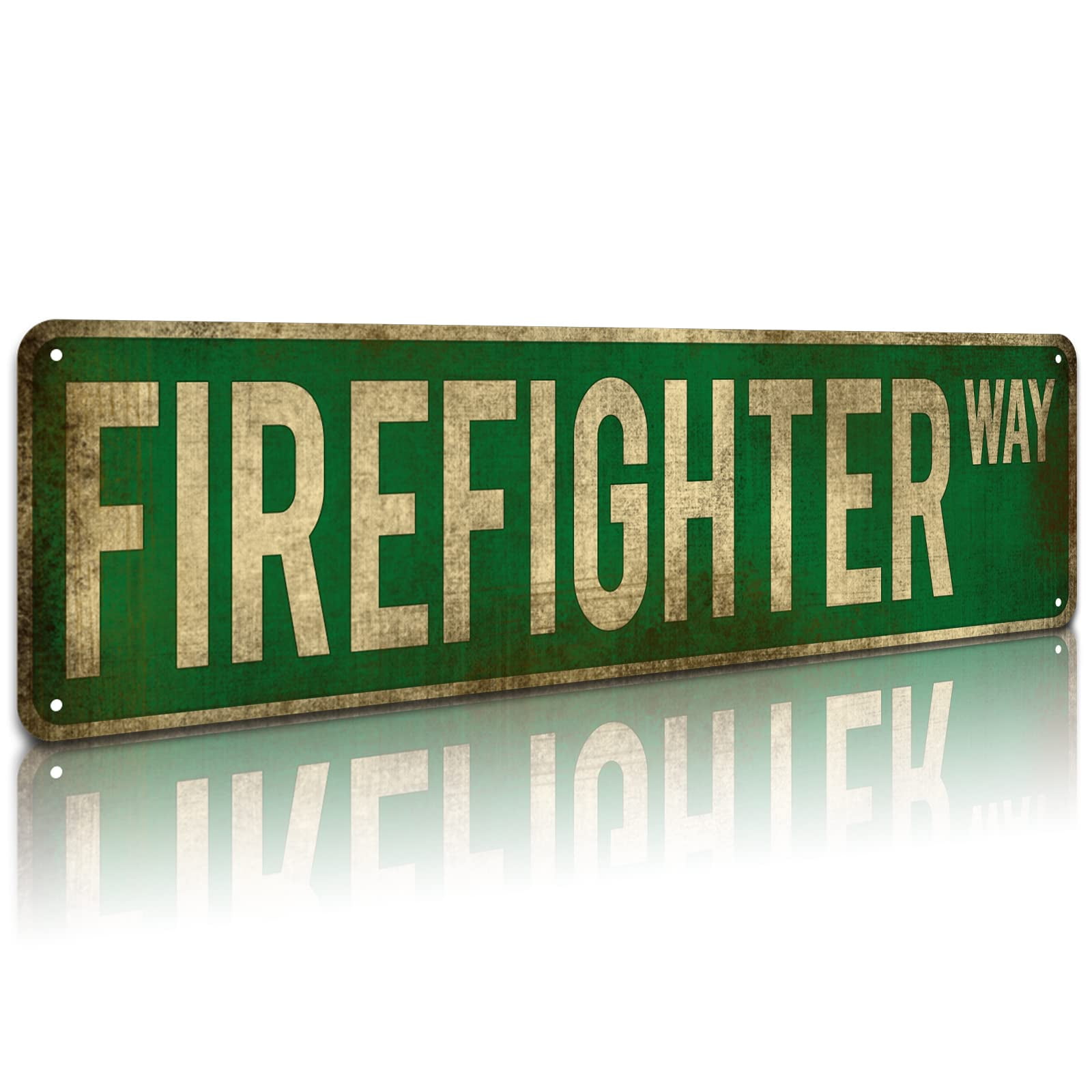 Firefighter Blvd Tin Metal Street Sign Fireman Gift