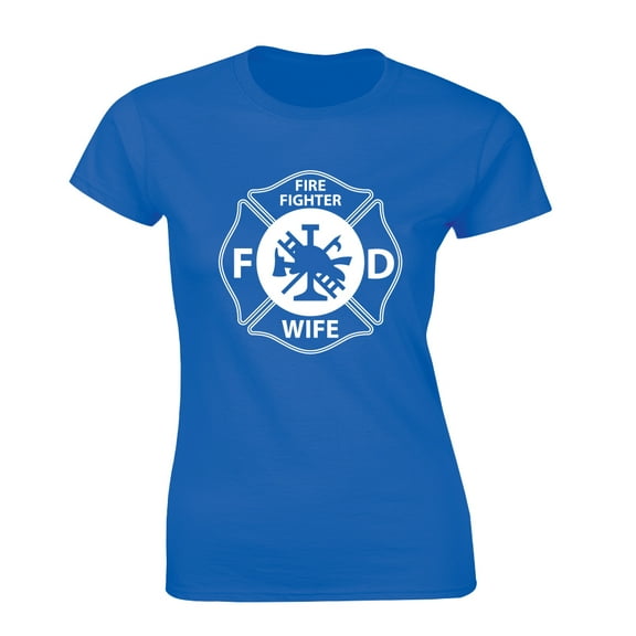Firefighter Wife Logo First Responder Wifey Hero Fire Department T-Shirt