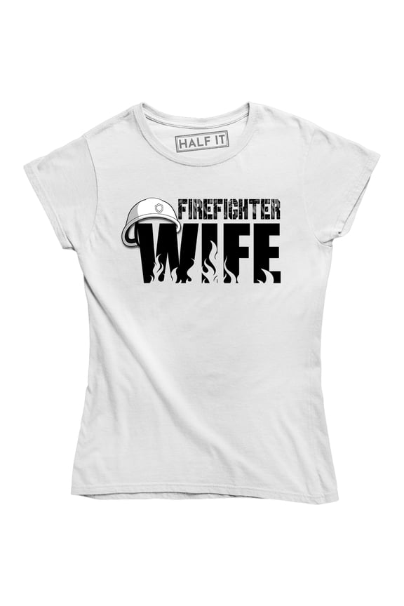 Firefighter Wife Pride Husband Patriotic Fireman Gift For Wife T-Shirt