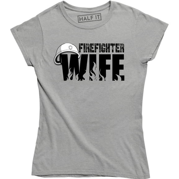 Firefighter Wife Pride Husband Patriotic Fireman Gift For Wife T-Shirt