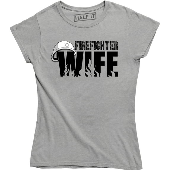 Firefighter Wife Pride Husband Patriotic Fireman Gift For Wife T-Shirt
