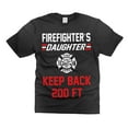 thumbnail image 1 of Firefighter's Daughter Shirt Funny Daughter Joke Shirts Keep BACK 200FT Shirt Humorous Gifts (X-Large Black), 1 of 6