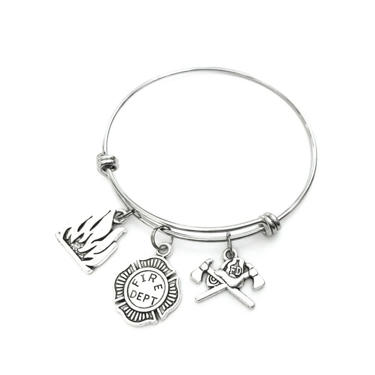 Firefighter charm hotsell bracelet