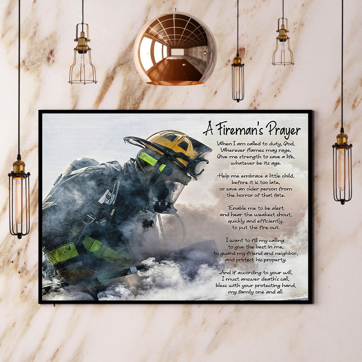 Firefighters A Fireman'S Prayer Paper Poster No Frame Matte Wall Art ...