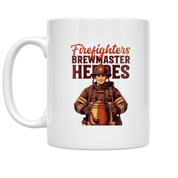 Firefighters Brewmaster Heroes - Firefighter Enthusiast - 11 oz Ceramic Coffee Mug