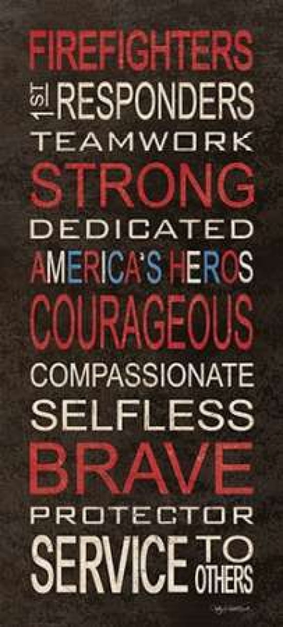 Firefighters Canvas Art - Kathy Middlebrook (24 x 48)