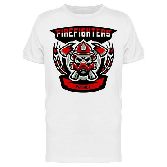 Firefighters, Emblem T-Shirt Men -Image by Shutterstock, Male x-Large