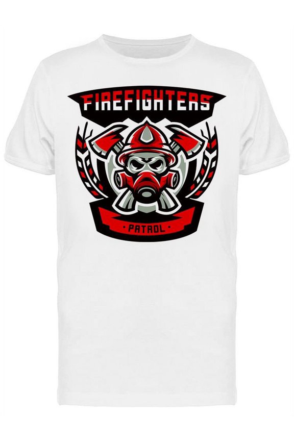 Firefighters, Emblem T-Shirt Men -Image by Shutterstock, Male x-Large