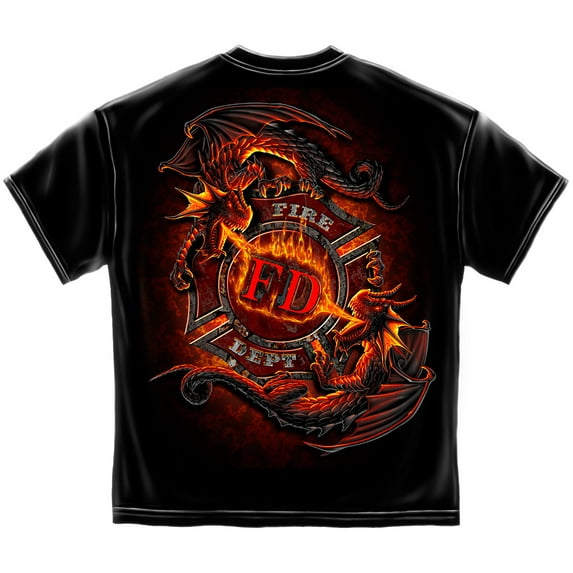 Firefighters Fire Dept. FD Adult T-Shirt Tee