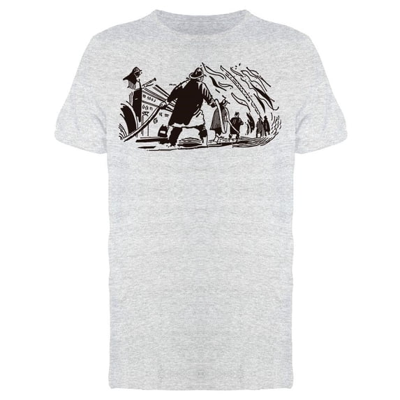 Firefighters - Retro Clipart Tee Men's -Image by Shutterstock