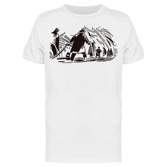Firefighters - Retro Clipart  T-Shirt Men -Image by Shutterstock, Male Large
