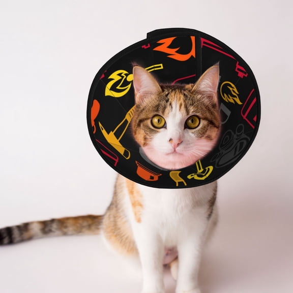 Firefighting Items Fire Firefighter Fighter Soft Pet Recovery Collar for Cats Small Dogs, Protective Elizabeth Collar for Post-Surgery, Anti-Lick & Anti-Scratch