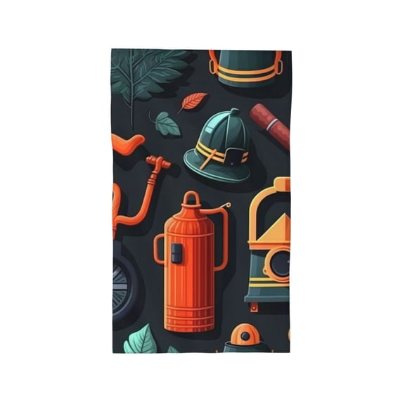 Firefighting Items Firefighter Fire Fighter 27.5" x 16" Ultra Soft Hand Towel, Face Wash Cloth for Bathroom, Gym, Travel, Pool