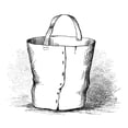 thumbnail image 1 of Firefighting Water Bucket. Nan Ancient Water Bucket Used For Fighting Fires. Engraving American C1885. Print by, 1 of 4