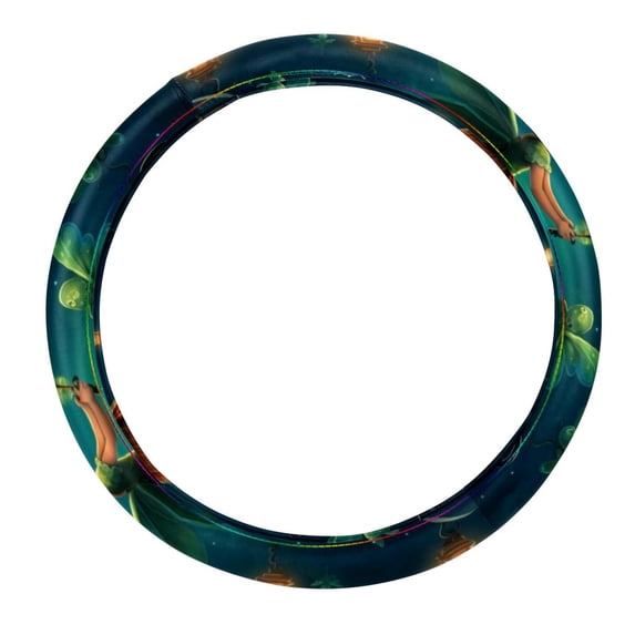 Fireflies 14.5 Inch Printing PVC Leather Car Wheel Covers Steering Wheel Covers Auto Accessories