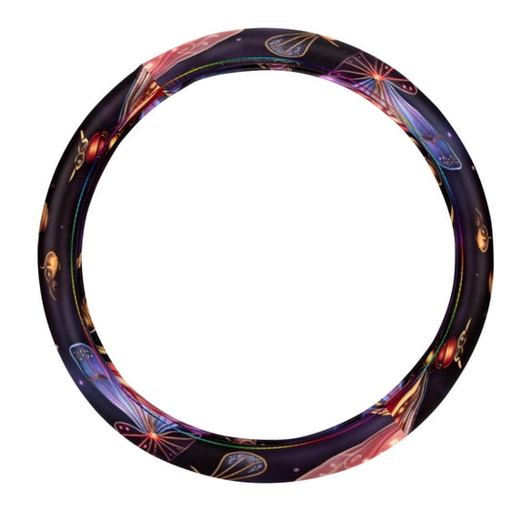 Fireflies 14.5 Inch Printing PVC Leather Car Wheel Covers Steering Wheel Covers Steering Wheel Cover Auto Accessories
