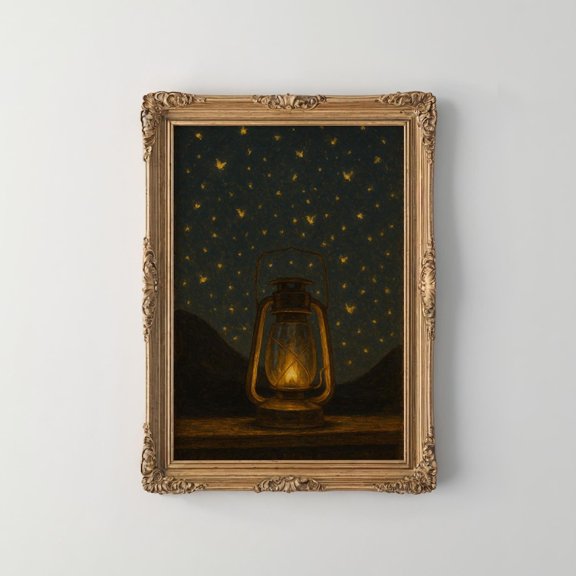 Fireflies Cabin Mountain Lightning Bugs Airbnb Themed Poster