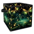 thumbnail image 1 of Fireflies Foldable Storage Basket with Handle, 10.8"x10.5"x10.6" Large Capacity Cube Organizer Storage Containers, 1 of 6