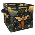 thumbnail image 1 of Fireflies Foldable Storage Basket with Handle, 10.8"x10.5"x10.6", Large Capacity Organizer Bin - Toy Box, 1 of 6
