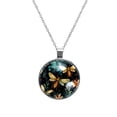 thumbnail image 1 of Fireflies Glass Circular Pendant Necklace - Women's Fashion Necklace, 1 of 5