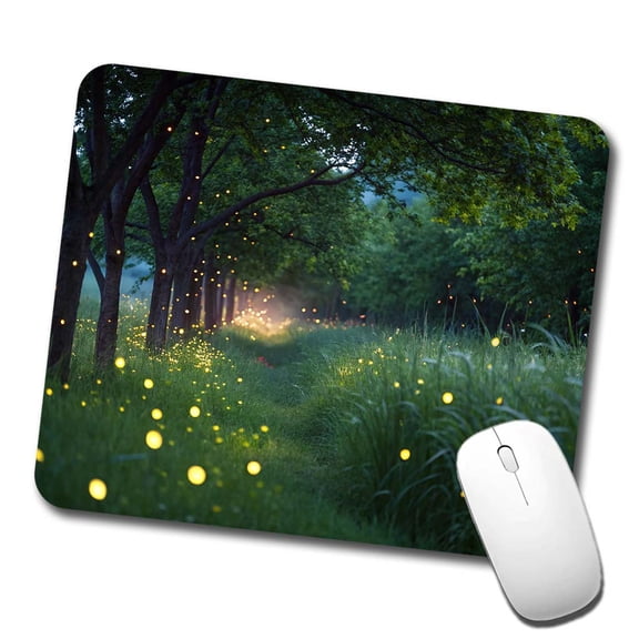 Fireflies In Nature Mouse Pad Low Profile Gaming Mat