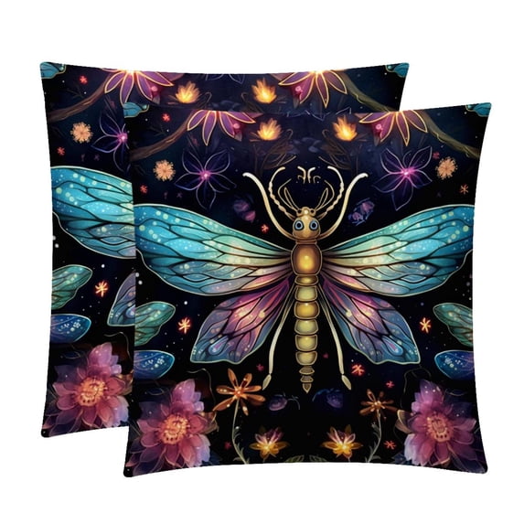 Fireflies Inserts Set - 2-Pack Decorative Pillows with Unique Patterns for Throw Pillow Covers for Home Decor, Sofa, Bed - Available in 16x16, 18x18 & 20x20