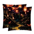 thumbnail image 1 of Fireflies Luxurious Velvet Decorative Throw Pillow Covers - Set of 2, Unique Patterns, Available in 16x16, 18x18, and 20x20 Inches for Various Occasions, 1 of 6