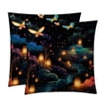 thumbnail image 1 of Fireflies Luxurious Velvet Throw Pillow Inserts with Unique Patterns - Set of 2 Chair Pillow Covers - Available in 16x16, 18x18, 20x20 Inches for All Occasions, 1 of 6