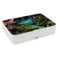 thumbnail image 1 of Fireflies Portable PU Leather Earring Holder Storage Box Display Case with Removable Compartment, 1 of 6