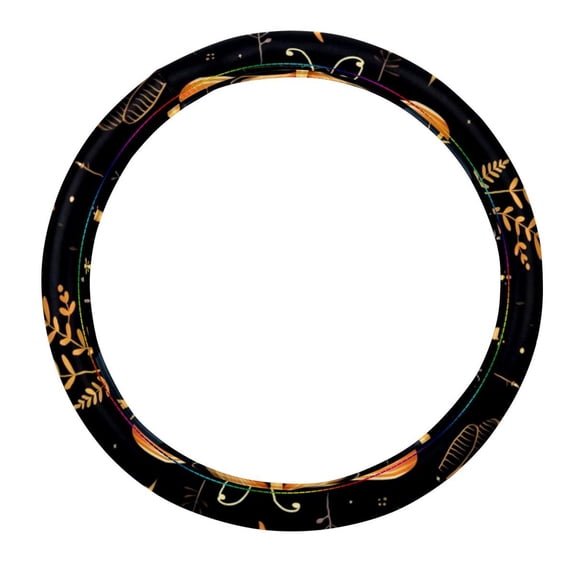Fireflies Steering Wheel Cover 14.5 Inch Printing PVC Leather Auto Accessories Car Wheel Covers Steering Wheel Covers