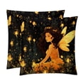 thumbnail image 1 of Fireflies Velvet Bed Pillow Set with Unique Patterns in Sizes 16x16, 18x18, and 20x20 Inches - Includes 2 Chair Pillow Covers,Bed Pillow for Any Occasion, 1 of 6