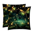 thumbnail image 1 of Fireflies Velvet Throw Pillow Covers Set of 2 - Sizes 16x16, 18x18, 20x20 Inches - Decorative Pillows with Unique Patterns for Various Occasions, 1 of 6