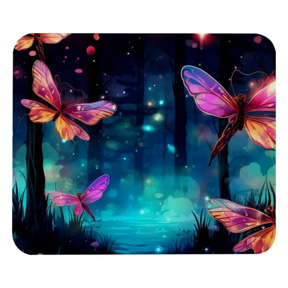 Firefly 8.3x9.8 Inch Square Non-Slip Rubber Bottom Printed Mouse Pad, Desk Pad for Office and Gaming