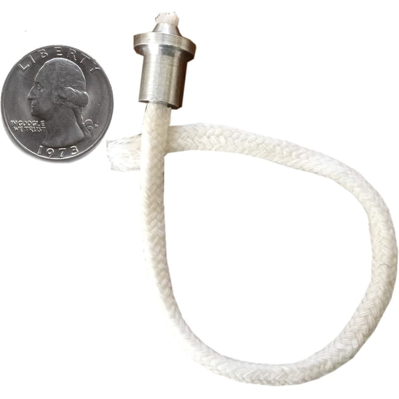 Firefly Aluminum Wick Holder with 3.6 mm (0.14 in) Cotton Wick, 7-1/2 in Length, 10-Pack
