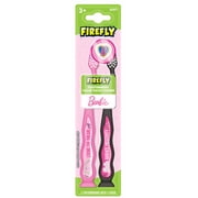 Firefly Kids Barbie Manual Toothbrush with Cover, Soft, 2 Count