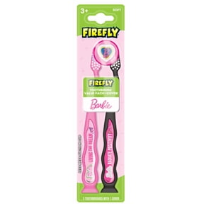 Firefly Kids Barbie Manual Toothbrush with Cover, Soft, 2 Count