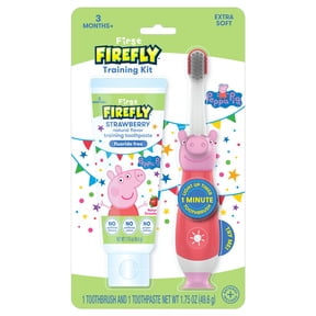 Firefly Peppa Pig Training Kit with Light-Up Toothbrush and Strawberry Toothpaste, 1.75 oz
