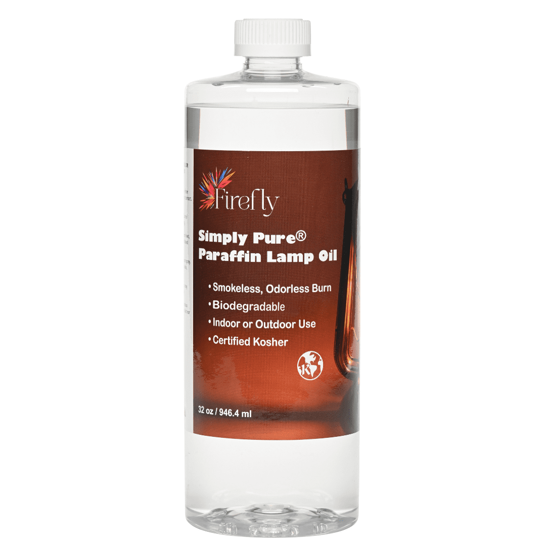 Firefly Fuel Premium Liquid Paraffin Lamp Oil for Indoor Use 32 oz - Indoor Smokeless Odorless Paraffin Oil Fuel for Lamps, Lanterns, Candles, Long-Lasting Clean Burn, Kosher