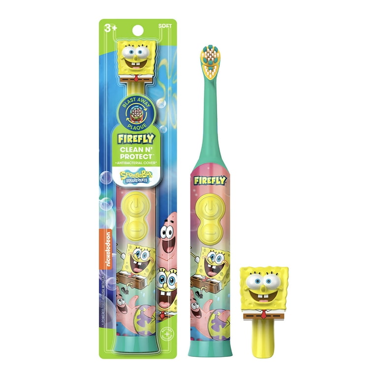 Firefly Kids SpongeBob Electric Toothbrush, Clean N' Protect, Ages 