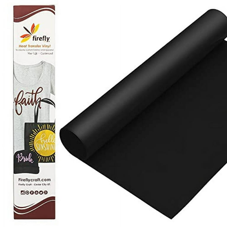 Firefly Craft - 3D Black Heat Transfer Vinyl Sheets - Iron on Vinyl for Cricut and Silhouette - Brick Style Heat Press Vinyl for Shirts, Art, Crafts