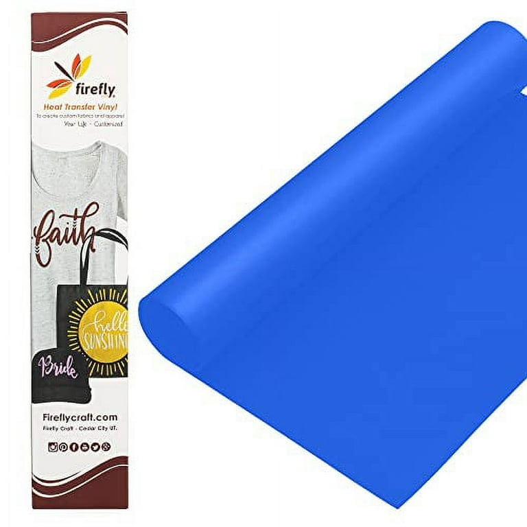 Firefly Craft - 3D Blue Heat Transfer Vinyl Sheets - Iron On Vinyl