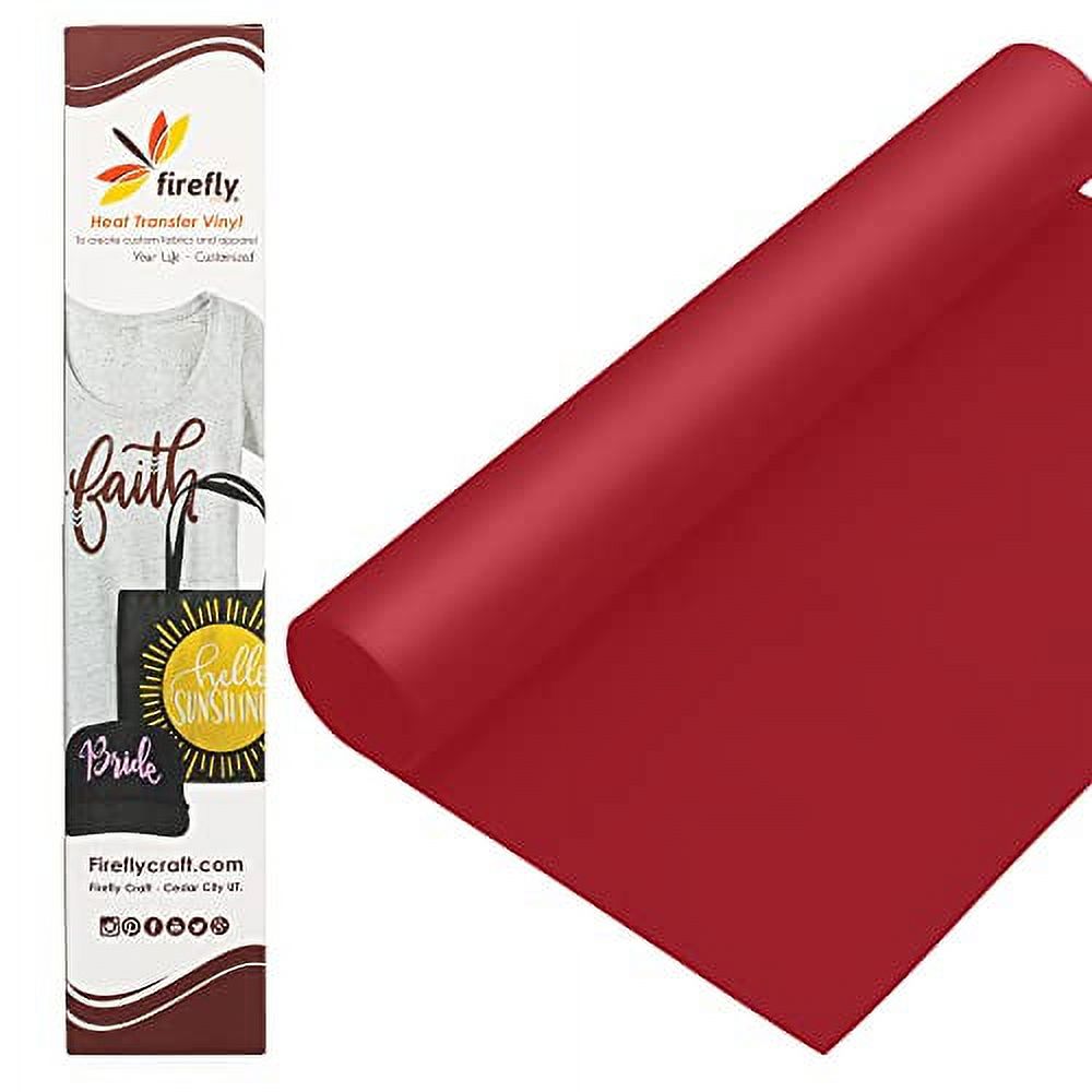 Firefly Craft - 3D Red Heat Transfer Vinyl Sheets - Iron On Vinyl