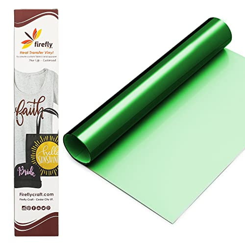 Firefly Craft Elastic Foil Green Heat Transfer Vinyl - HTV Vinyl for Cricut - He