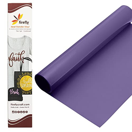 Firefly Craft Heat Transfer Vinyl Sheets - Purple HTV - Iron On Vinyl for  Cricut, HTV Vinyl Sheets, Vinyl Iron On, Easy Cut & Weed, Compatible with  Cricut & Silhouette Cameo 