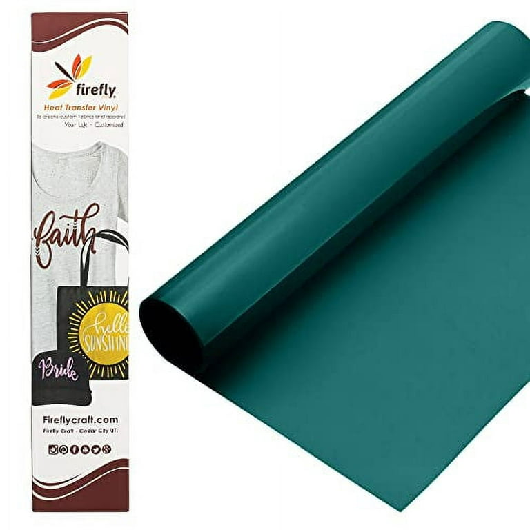 Firefly Craft Heat Transfer Vinyl Sheets - Teal HTV - Iron On Vinyl for  Cricut, HTV Vinyl Sheets, Vinyl Iron On, Easy Cut & Weed, Compatible with  Cricut & Silhouette Cameo 