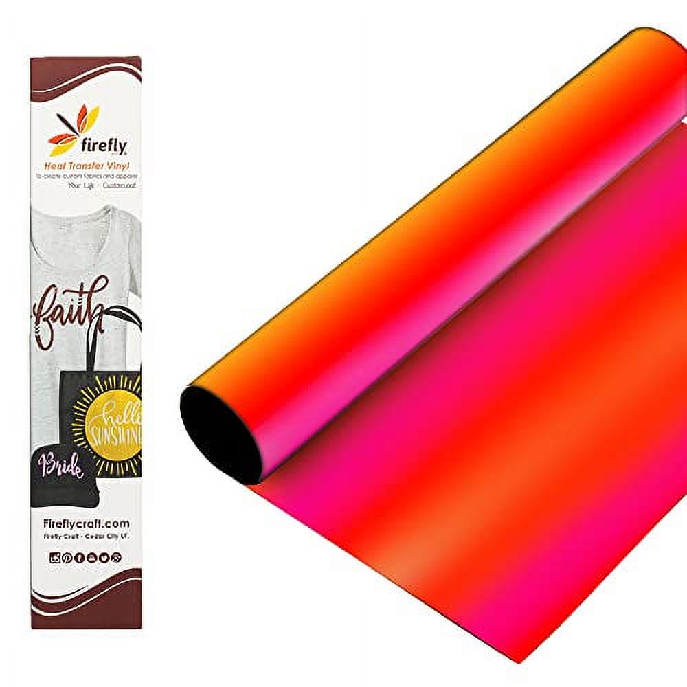 Firefly Craft Iridescent Heat Transfer Vinyl (Red Opal) ? HTV Vinyl for  Plotter Printer and Die-Cut Machine ? Iron On or Heat Press Vinyl for  Shirts ?