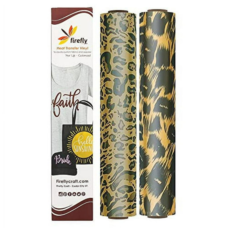 Firefly Craft Metallic Heat Transfer Vinyl Sheets - Cheetah
